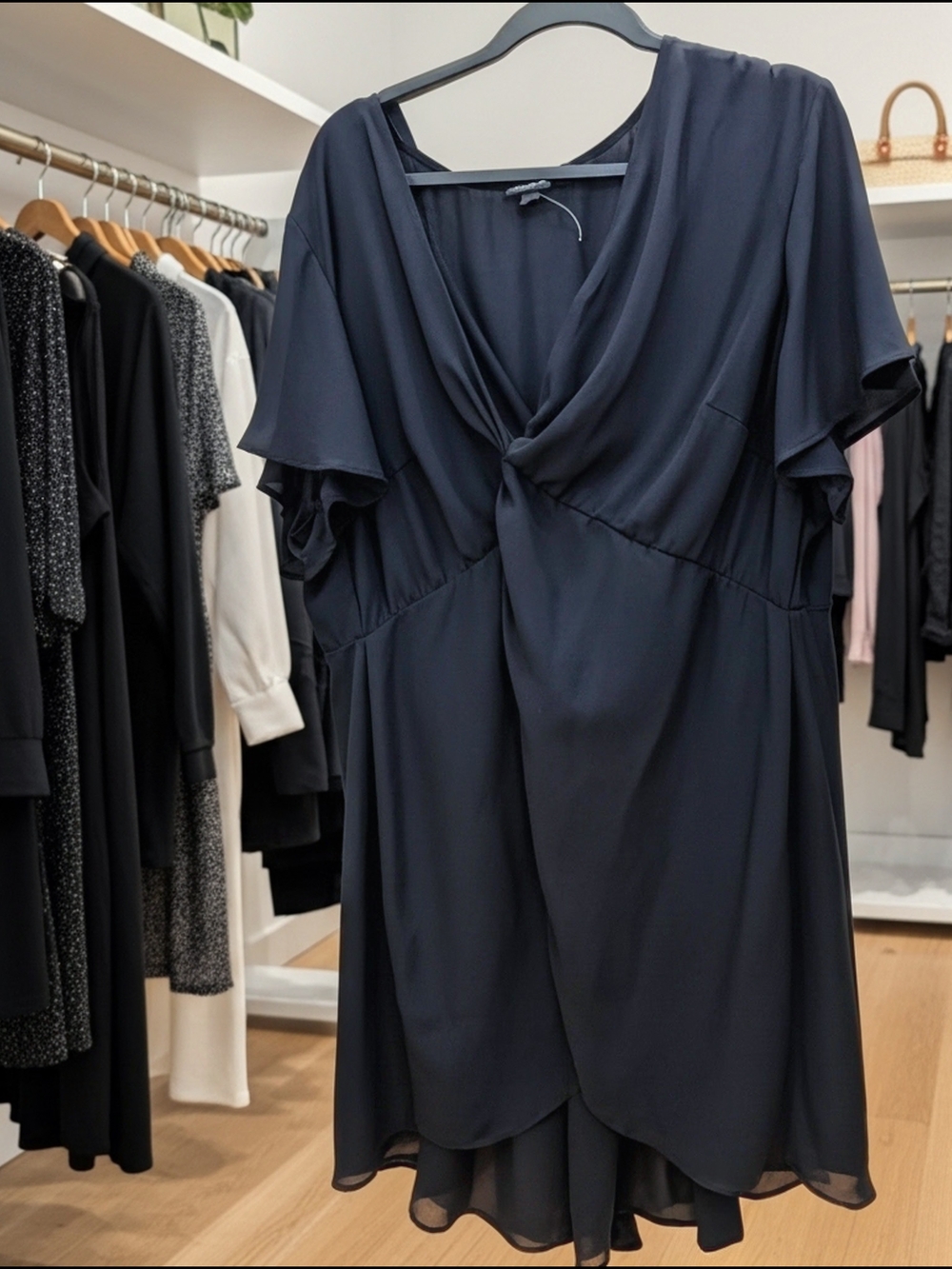 torrid Black Twist-Front V-Neck Blouse